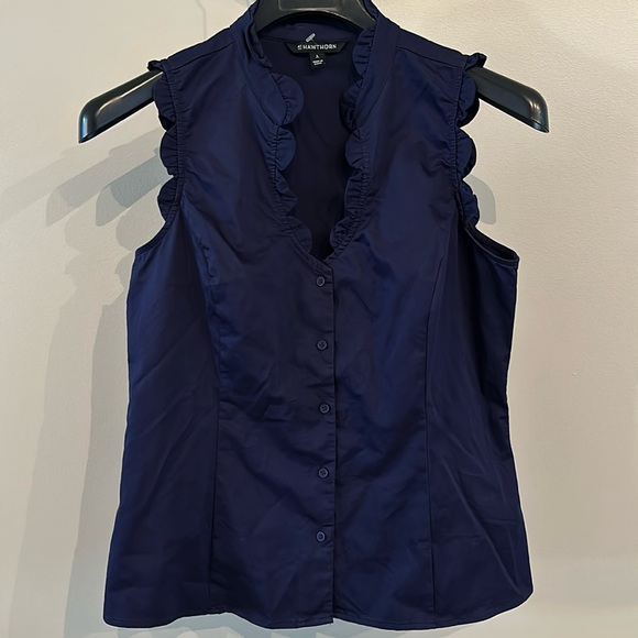 41 Hawthorn Tops - 41 Hawthron scalloped front button down top